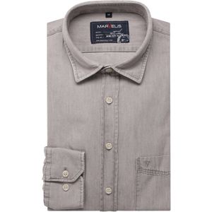 Marvelis Casual Overhemd lichtgrijs, Effen