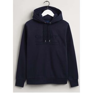 GANT Regular Fit Hooded Sweatshirt donkerblauw, Effen