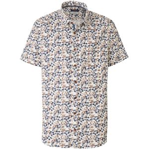 Jupiter Casual Linnen Overhemd middenbruin, Motief