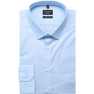 OLYMP No. Six Overhemd blauw, Effen