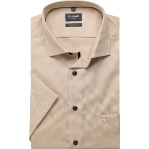 OLYMP Luxor Overhemd Korte mouw beige