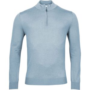 Thomas Maine Trui ritssluitinglichtblauw, Effen