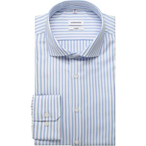 Seidensticker Overhemd blauw, Gestreept