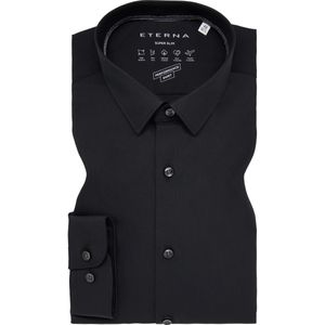 ETERNA Performance Overhemd zwart, Effen