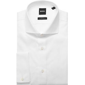 BOSS Slim Fit Overhemd wit, Gestructureerd