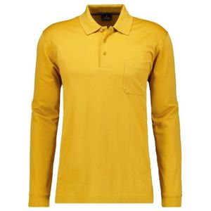 RAGMAN Poloshirt lange mouw , Effen