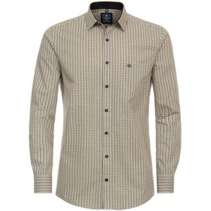 Redmond Casual Overhemd geel, Bedrukt
