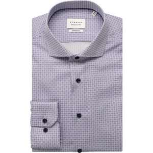 ETERNA Overhemd middenblauw, Bedrukt