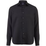 OLYMP SIGNATURE - Overhemd - Zwart - Linnen - Tailored Fit