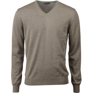 Stenströms Sweatshirt V-halslichtbruin, Effen