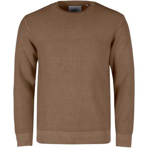 Kronstadt Trui ronde halsbruin, Effen