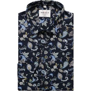 Marvelis Overhemd marine, Bedrukt