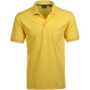 RAGMAN Soft Knit Regular Fit Polo shirt Korte mouw geel