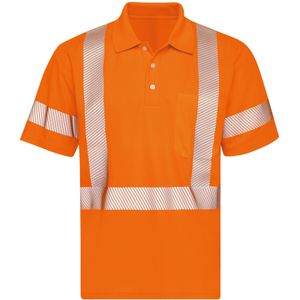 TRIGEMA Polo shirt Korte mouw Fluorescerend oranje