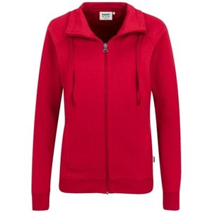 HAKRO Regular Fit Dames Sweatjacket rood, Effen