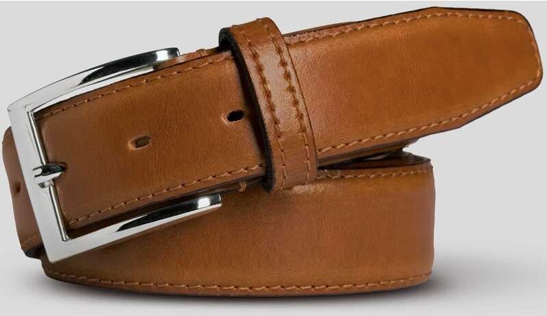 Meyer Stretch Riem cognac, Effen