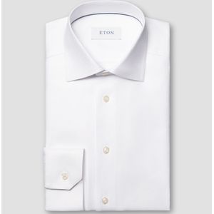 Eton - Textured Twill - Overhemd - Wit - Slim Fit