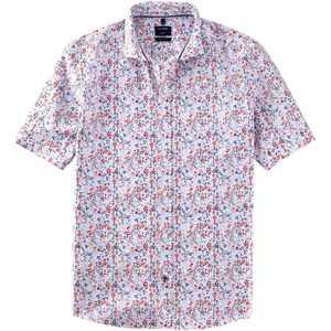 OLYMP - Casual Overhemd - Rood - Korte Mouw - 100% Katoen