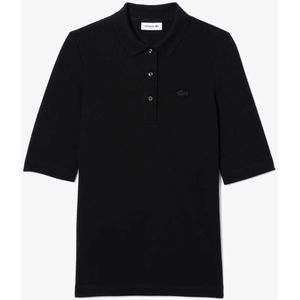 Lacoste Dames Poloshirt zwart, Effen