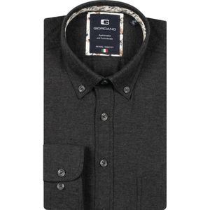 Giordano Brando Flanellen Overhemd zwart, Effen