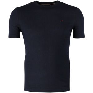 Tommy Hilfiger Regular Fit T-Shirt ronde hals Marine, Effen