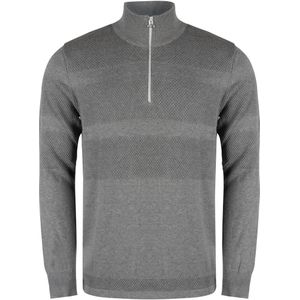 Kronstadt Half-Zip Sweater grijs, Effen