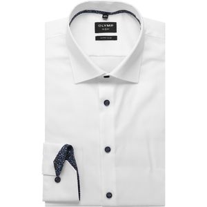 OLYMP No. Six Overhemd wit, Faux-uni