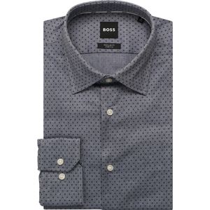 BOSS Overhemd donkerblauw, Motief