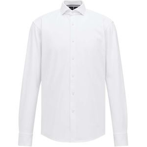 BOSS Regular Fit Jersey shirt wit, Effen