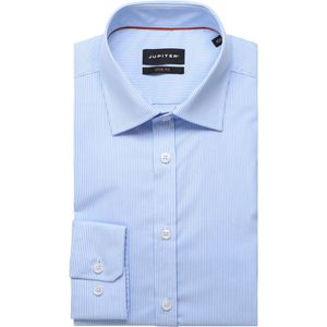 Jupiter Overhemd lichtblauw, Gestreept