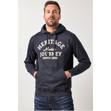 JP1880 Hooded Sweatshirt donkerblauw, Bedrukt