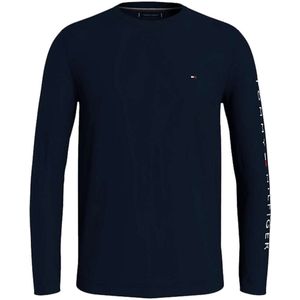 Tommy Hilfiger Regular Fit T-Shirt ronde hals Marine, Effen