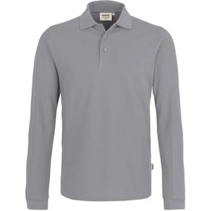 HAKRO 820 Regular Fit Poloshirt lange mouw grijs, Effen