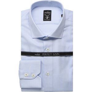 van Laack Meisterwerk Overhemd lichtblauw/wit, Pied De Poule