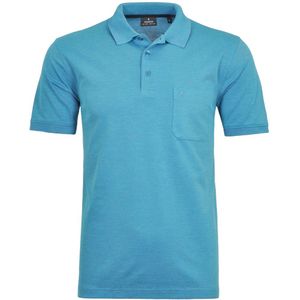 RAGMAN Soft Knit Regular Fit Polo shirt Korte mouw lichtblauw