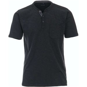 Casa Moda Casual T-Shirt ronde hals zwart, Melange