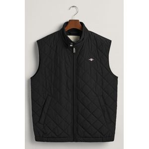 GANT Regular Fit Gewatteerd vest zwart, Effen