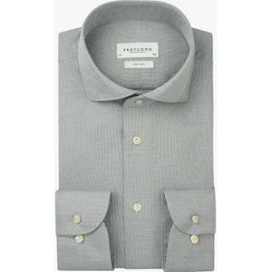 Profuomo Overhemd groen, Effen