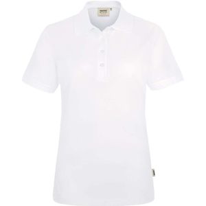 HAKRO 216 Regular Fit Dames Poloshirt wit, Effen