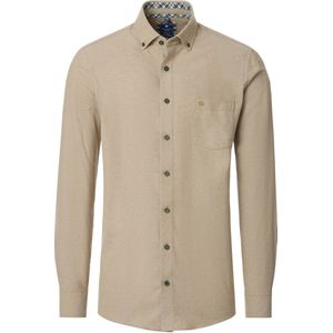 Redmond Flanellen Overhemd beige, Effen