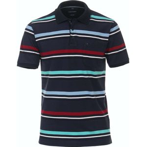 Casa Moda Casual Fit Polo shirt Korte mouw blauw/rood