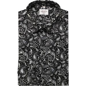 Marvelis Overhemd zwart, Bedrukt