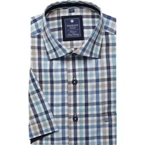 Redmond Casual Overhemd Korte mouw blauw