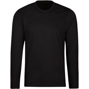 TRIGEMA Comfort Fit Longsleeve zwart, Effen