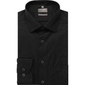 OLYMP Luxor Overhemd zwart, Faux-uni