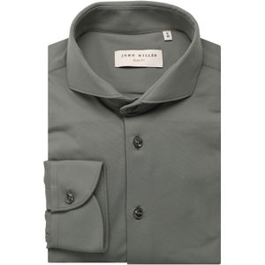John Miller Overhemd middengrijs, Effen