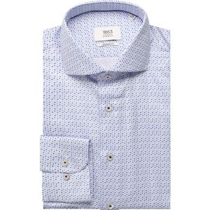 ETERNA 1863 Overhemd middenblauw, Bedrukt