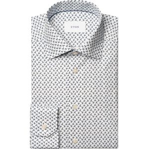 ETON Overhemd blauw, Bedrukt