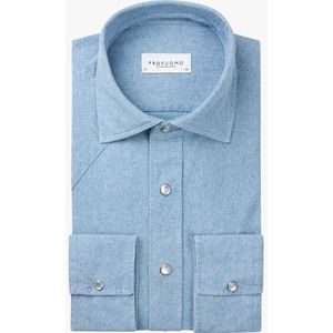 Profuomo Overhemd blauw, Effen