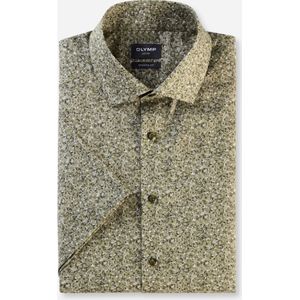 OLYMP Luxor Overhemd Korte mouw olijf